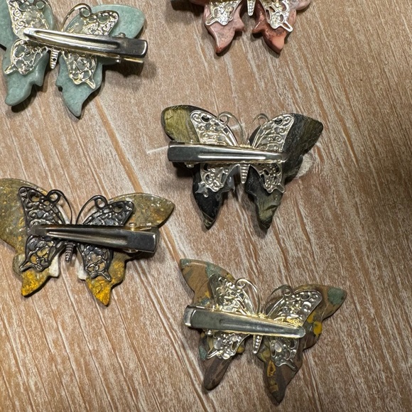 New Elegant Butterfly Hair Clips Set of 5 - Picture 7 of 9